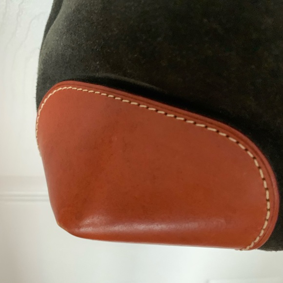 Like new Dooney and Bourke Suede Logo Lock Shoulder Bag - Picture 5 of 10